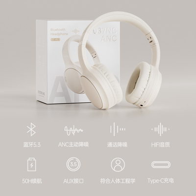 За ухом активные наушники с отменой шума Bluetooth ANC наушники настраиваемые
